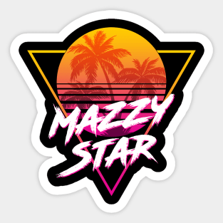 Mazzy Star - Proud Name Retro 80s Sunset Aesthetic Design Sticker